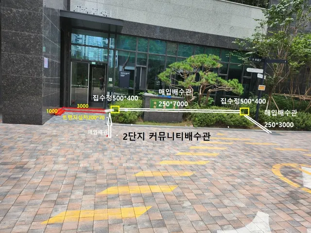 성남대기업건설사 신축추가  커뮤니티앞 트랜지 설치